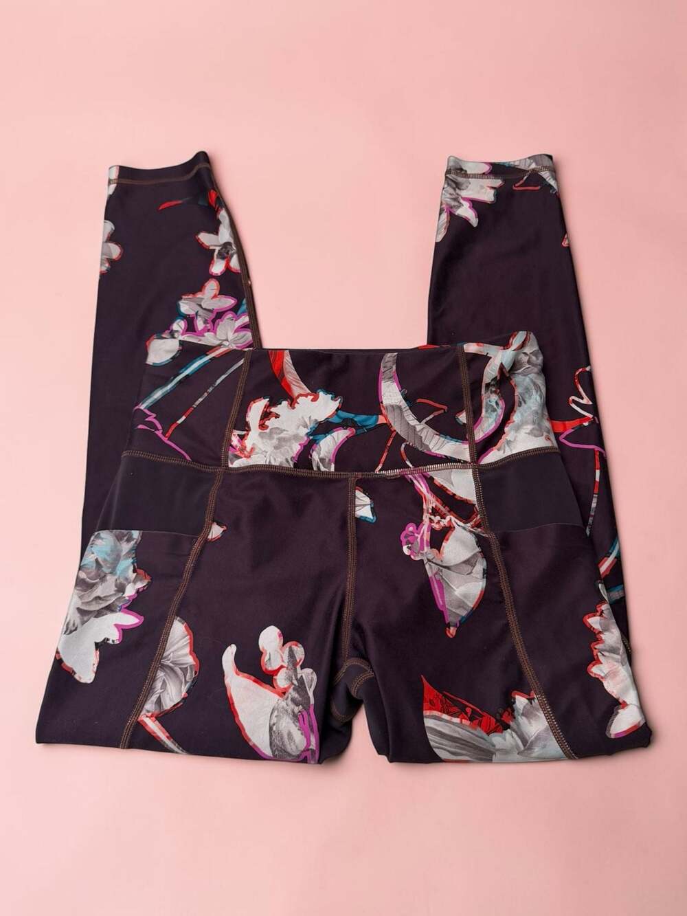 Athleta Salutation Stash Pocket Floral 7/8 Leggings Size S